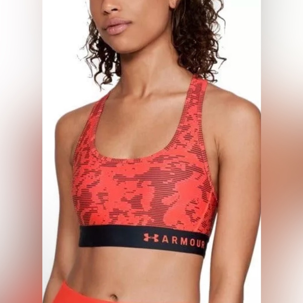 Under Armour - Mid Crossback Printed Bra